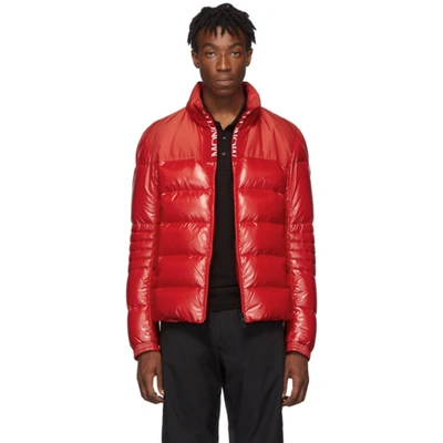 Moncler Red Down Bruel Jacket In 455 Red