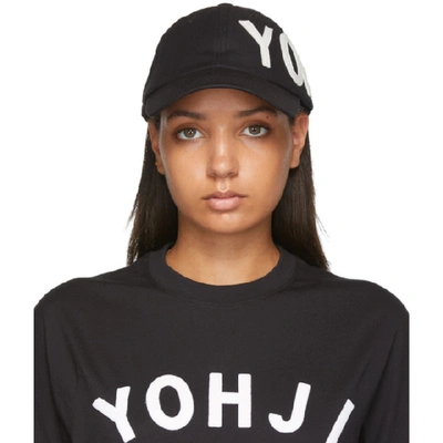 Y-3 Yohji Cotton Blend Baseball Hat In Black