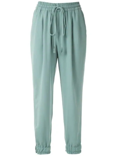 Martha Medeiros Crepe Tapered Trousers In Green