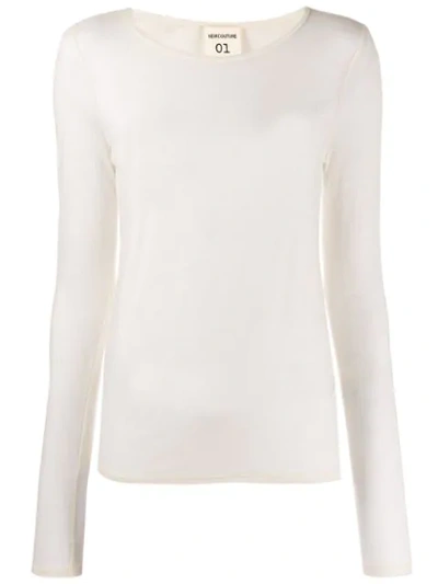 Semicouture Lightweight Sweatshirt In White