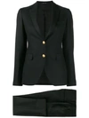Tagliatore Plain Trouser Suit In Black