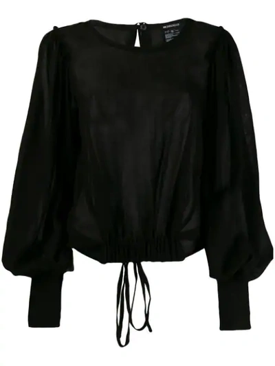 Ann Demeulemeester Draped Button Blouse In Black