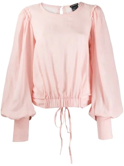 Ann Demeulemeester Draped Back Blouse In Pink