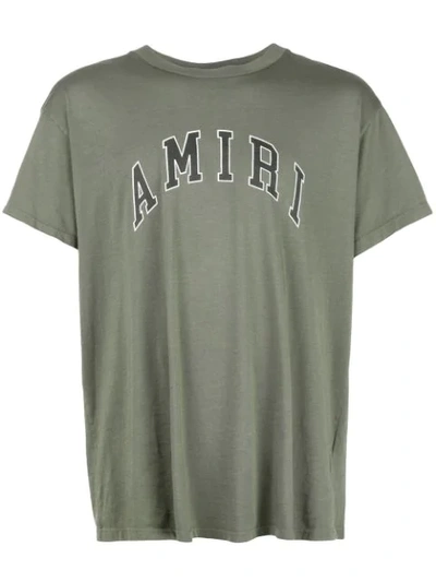 Amiri Logo Print T-shirt In Green