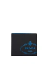 Prada Saffiano Bi-fold Wallet In Black