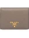 Prada Small Saffiano Leather Wallet In Brown