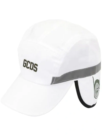 Gcds Contrast Logo Baseball Cap In White