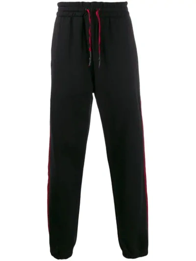 Palm Angels Logo Stripe Track Pants In Black