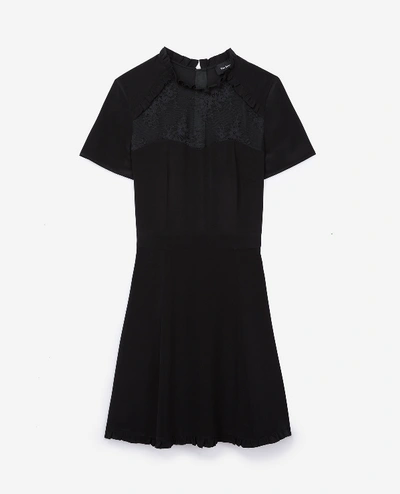 The Kooples Short Black Dress With Frills