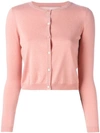 Red Valentino Cropped Cardigan In Pink
