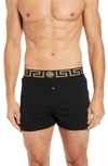 Versace Intimo Uomo Boxers In Black/ Gold