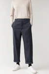 Cos Relaxed Button-up Chinos In Blue