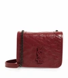 Saint Laurent Small Leather Niki Chain Wallet In Rouge Legion Lthr