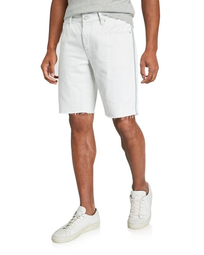 Hudson Men's Cutoff Denim Shorts In White