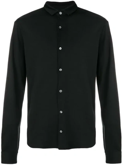 Emporio Armani Classic Button-down Shirt In Black