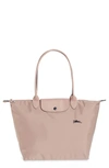 Longchamp Le Pliage Club Small Top-handle Tote Bag In Hawthorn/silver