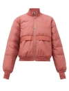 Adidas By Stella Mccartney Padded Bomber Jacket In Clay Red-smc