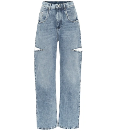 Arrangement pulsåre Kakadu Maison Margiela Cutout Distressed High-rise Wide-leg Jeans In Blue |  ModeSens