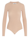 Maison Margiela Beige Nylon Second Skin Bodysuit In Nude And Neutrals