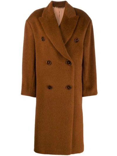 Acne Studios Alpaca And Wool Coat In 59c-caramel Brown