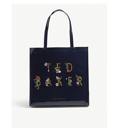 Ted Baker Hedgerow Large Icon Tote In Dk-blue