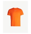 Sandro Solid Regular-fit Cotton-jersey T-shirt In Orange