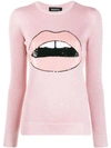 Markus Lupfer Natalie Leopard-print Wool Jumper In Pink