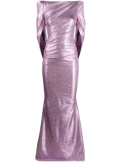 Talbot Runhof Ponceau Evening Gown In Pink