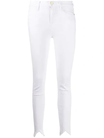 Frame Le High Skinny Jeans In White