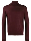Nuur Roll Neck Jumper In Rb2436 Bordeaux