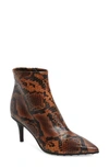 Rag & Bone Beha Moto Snake-print Booties In Golden Brown