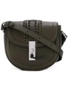 Altuzarra Ghianda Woven Leather Saddle Mini Bag, Olive In Green