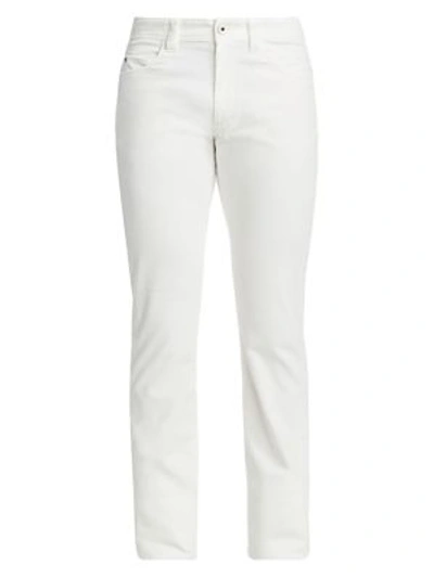 Loro Piana Regular-fit Corduroy Five-pocket Jeans In White Snow