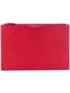 Givenchy Antigona Leather Clutch Bag In Red