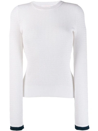 See By Chloé Twist Knit Sweater In White