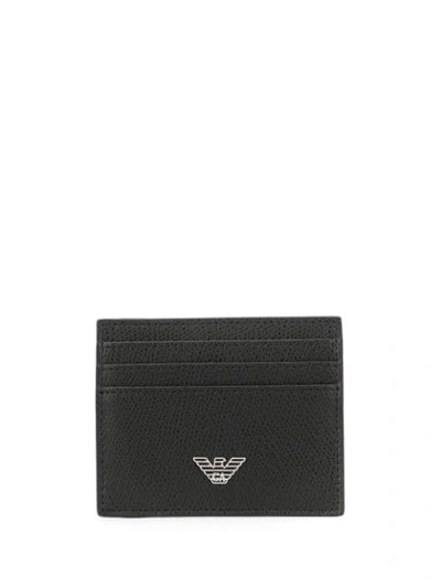 Emporio Armani Eagle Logo Cardholder In Black