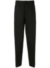 Emporio Armani Drop-crotch Tapered Trousers In Black