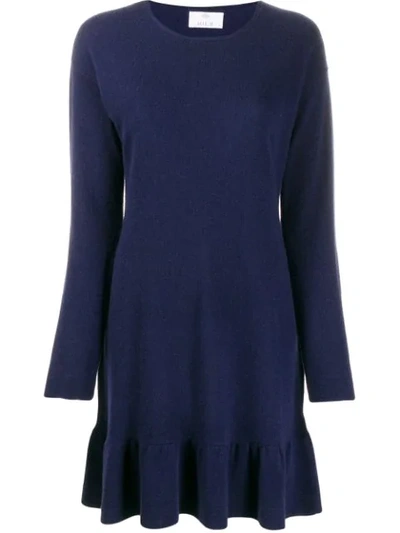 Allude Knitted Mini Dress In Blue