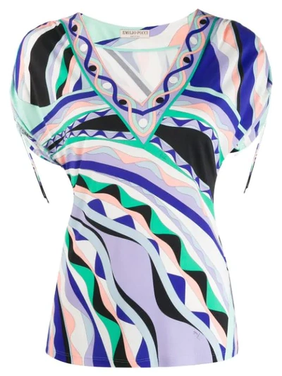 Emilio Pucci Abstract Print Shirt In Purple