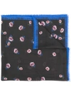 Kenzo Floral Logo Scarf In Black