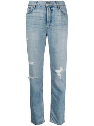 Grlfrnd Straight Leg Jeans In Blue