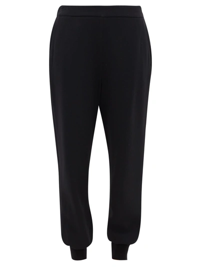 Stella Mccartney Stretch Fit Gathered Ruched Track Pants In Black