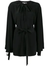 Stella Mccartney Tie Waist Loose-fit Blouse In Black