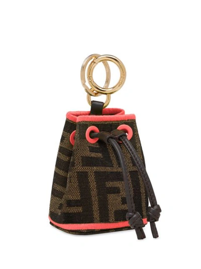 Fendi Nano Mon Tresor Charm In Brown