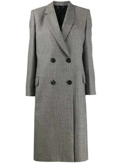 Fendi Long Coat With Scarf Belt In Grey