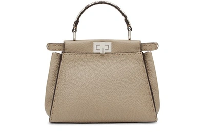 Fendi Peekaboo Iconic Mini In Corde Blanc