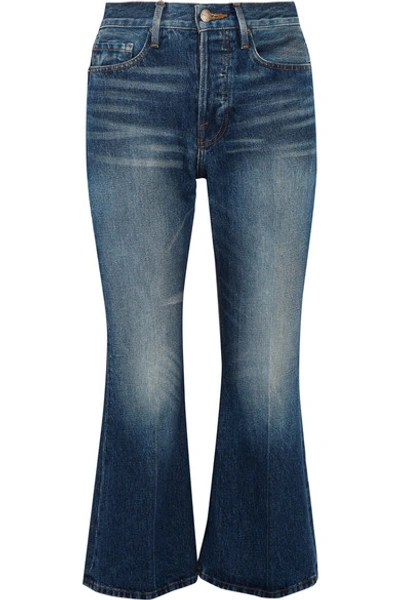 Frame Rigid Re-release Le Cropped High-rise Slim-leg Jeans In Mid Denim