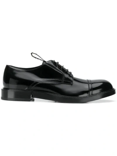 Dolce & Gabbana Derby In Brushed Leather In Black