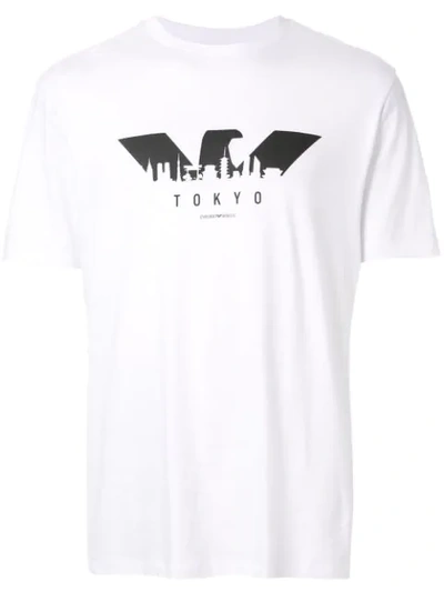 Emporio Armani Contrast Logo T-shirt In White