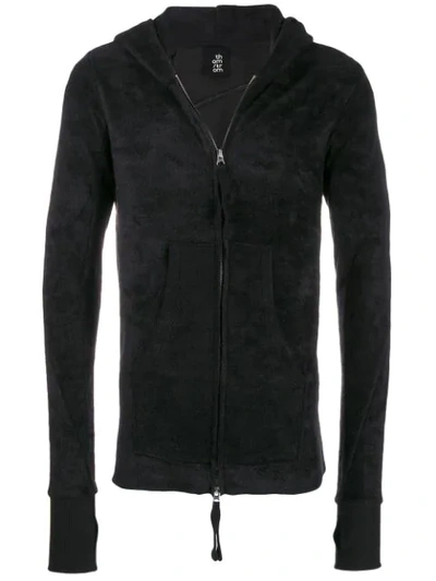 Thom Krom Zipped Hoodie In Black
